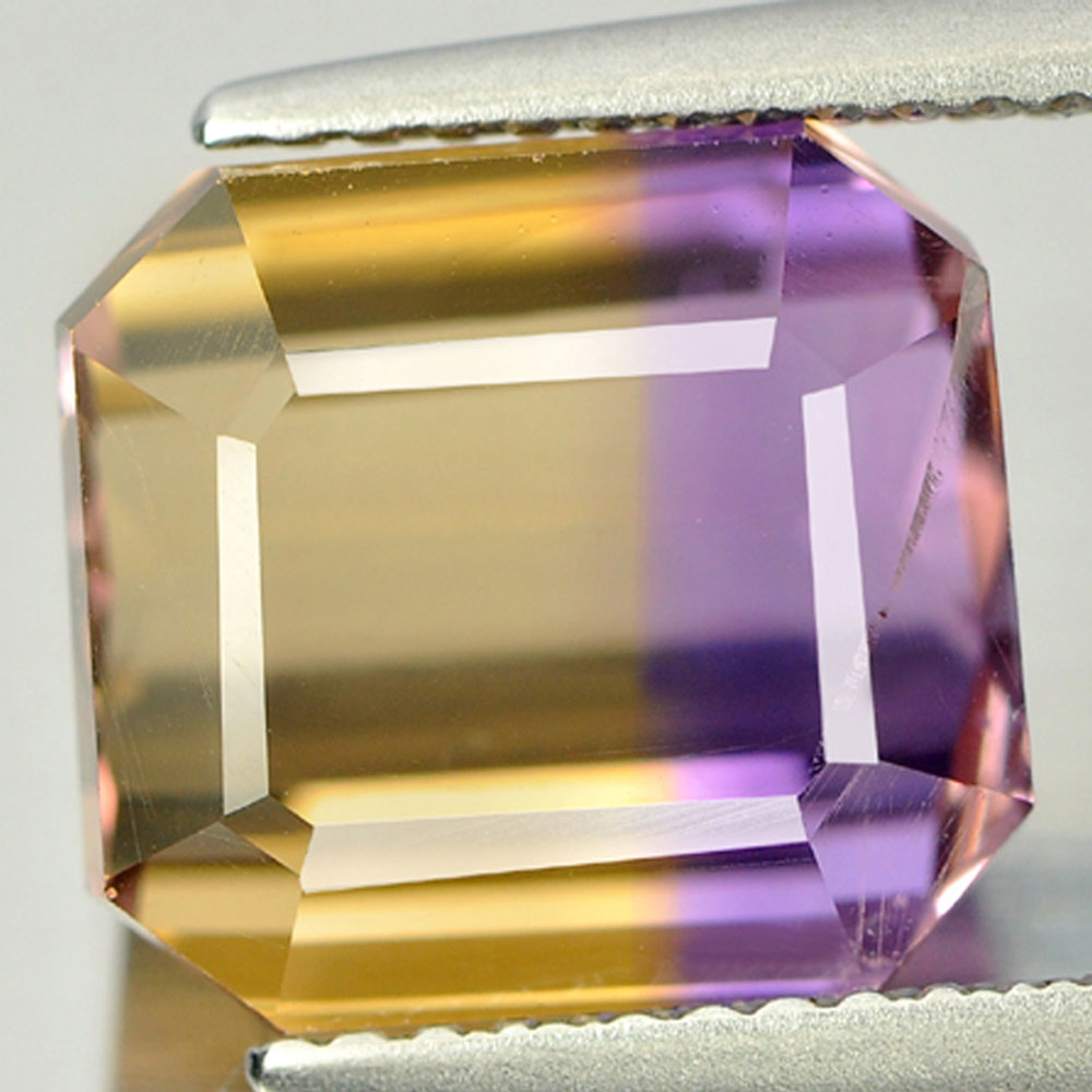 Bi Color Ametrine 6.01 Ct Octagon Shape 10.3 x 9.5 Mm Natural Gemstone Unheated
