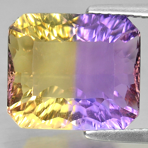 Octagon Millennium Cut Natural Gemstone Bi Color Ametrine 7.87 Ct. From Bolivia