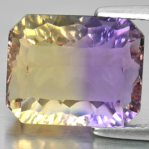 Bi Color Ametrine 5.92 Ct. Octagon Millennium Cut Natural Gemstone From Bolivia