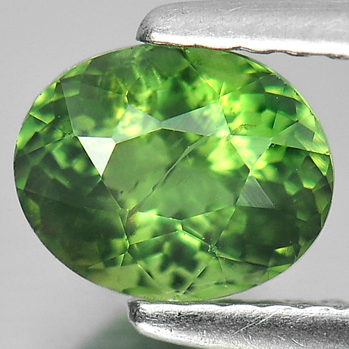 Unheated 1.03 Ct. Natural Gem Oval Shape Green Color Apatite