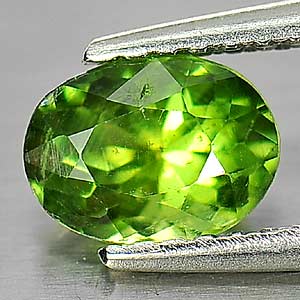 0.90 Ct. Oval Shape Natural Green Apatite From Tanzania