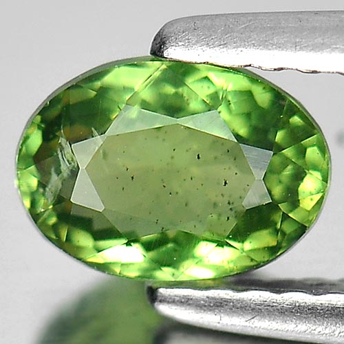 Unheated 0.88 Ct. Nice Natural Gem Green Apatite Oval Shape