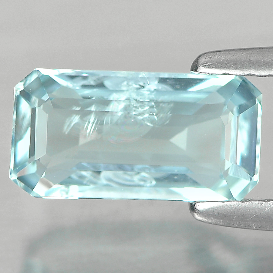 Unheated 1.28 Ct. Octagon Shape Natural Light Blue Auamarine Gemstone