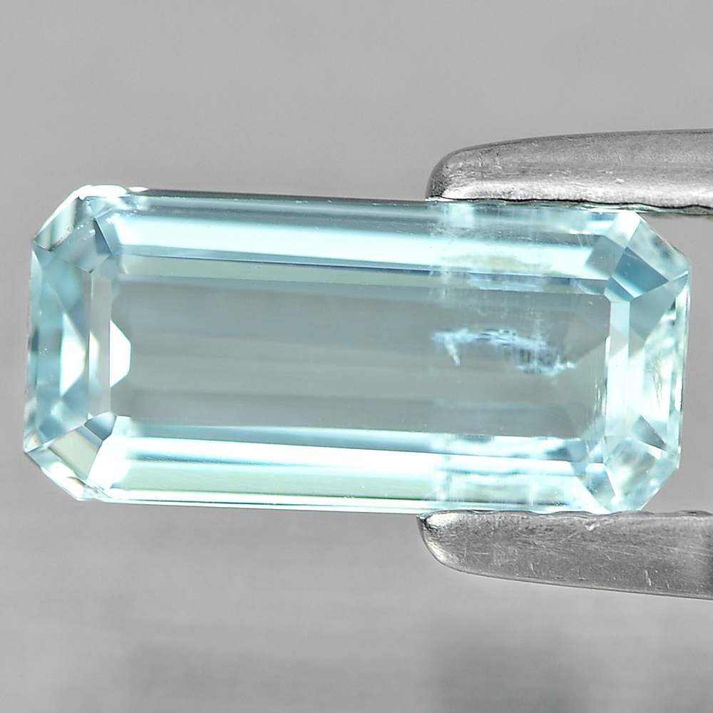 Unheated 1.13 Ct. Octagon Shape Natural Gemstone Light Blue Auamarine
