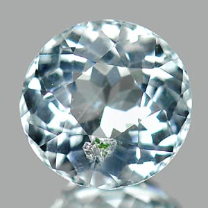 1.05 Ct. Natural Light Blue Aquamarine Gemstone Round Shape Unheated