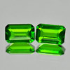 0.97 Ct. Matching Pair Octagon Shape Natural Gemstones Green Chrome Diopside