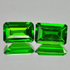 1.18 Ct. Matching Pair Octagon Shape Natural Gemstones Green Chrome Diopside