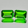 1.14 Ct. Matching Pair Natural Gemstones Green Chrome Diopside Octagon Shape