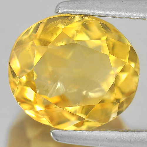 2.89 Ct. Good Color Natural Yellow Citrine Gemstone Oval Shape Unheated