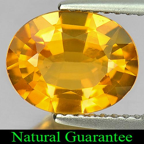 Yellow Citrine 1.99 Ct. Clean Oval Shape 10 x 8 Mm. Natural Gem Unheated Brazil
