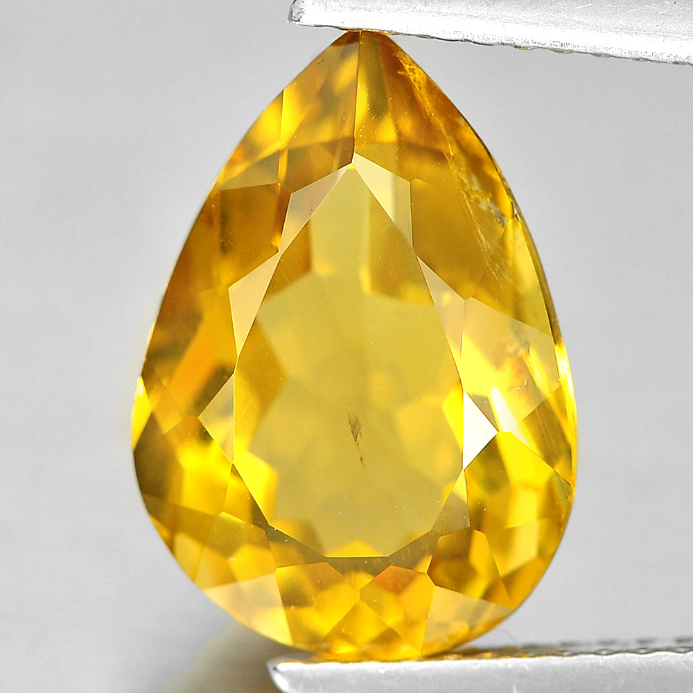 4.82 Ct. Pear Shape Natural Yellow Citrine Gemstone Unheated Brazil