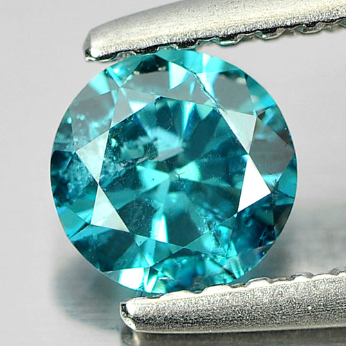 Loose Diamond Blue 0.46 Ct. Round Brilliant Cut Size 5.1 Mm. Natural Belgium