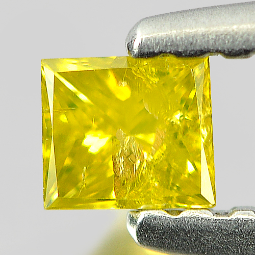 0.16 Ct. Charming Natural Yellow Loose Diamond Baguette Princess Cut