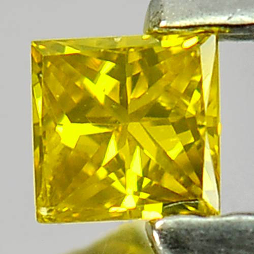 Baguette Princess Cut 0.10 Ct. Good Natural Yellow Loose Diamond Belgium