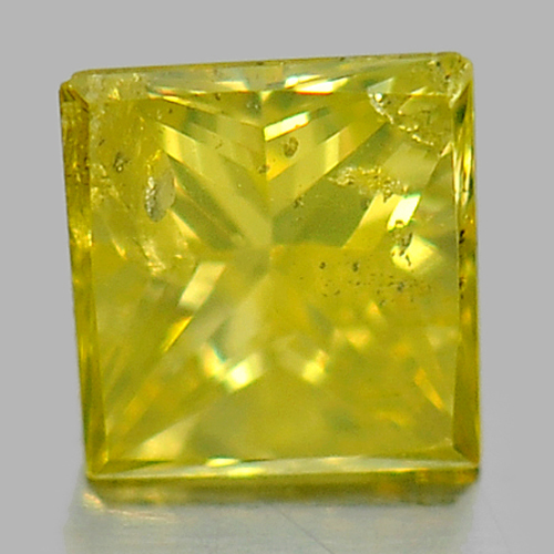 Baguette Princess Cut 0.13 Ct. Nice Natural Yellow Loose Diamond Belgium