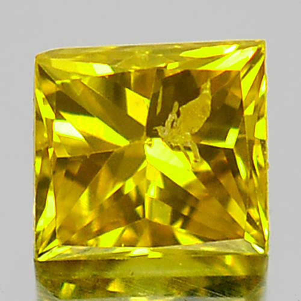 Baguette Princess Cut 0.18 Ct. Good Natural Yellow Loose Diamond Belgium