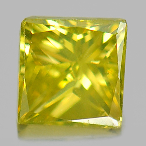 0.14 Ct. Alluring Natural Yellow Loose Diamond Square Princess Cut