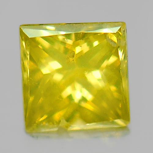 Good Color 0.10 Ct. Baguette Princess Cut Natural Yellow Loose Diamond