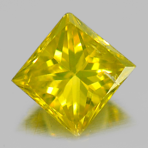 Baguette Princess Cut 0.10 Ct. Natural Yellow Loose Diamond Belgium