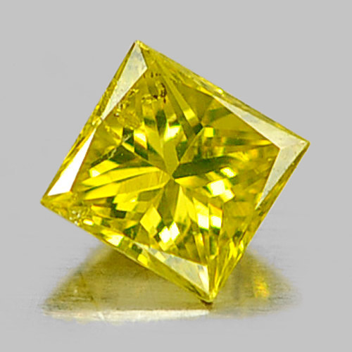 Baguette Princess Cut 0.11 Ct. Natural Yellow Loose Diamond Belgium