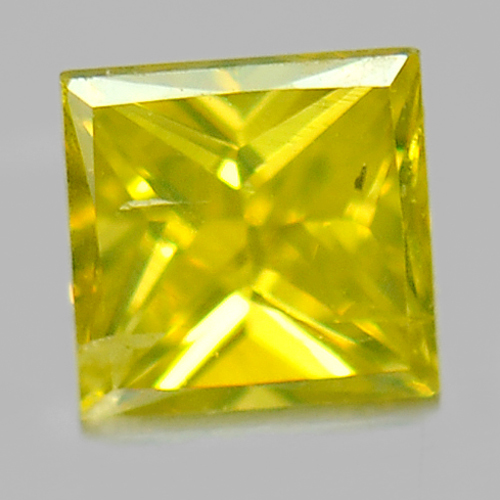 0.10 Ct. Good Color Natural Yellow Loose Diamond Baguette Princess Cut