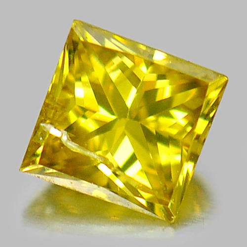 Baguette Princess Cut 0.11 Ct. Good Natural Yellow Loose Diamond