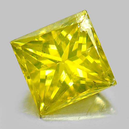 Baguette Princess Cut 0.12 Ct. Natural Yellow Loose Diamond