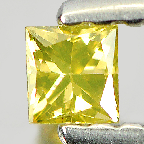 Baguette Princess Cut 0.12 Ct. Nice Natural Yellow Loose Diamond Belgium