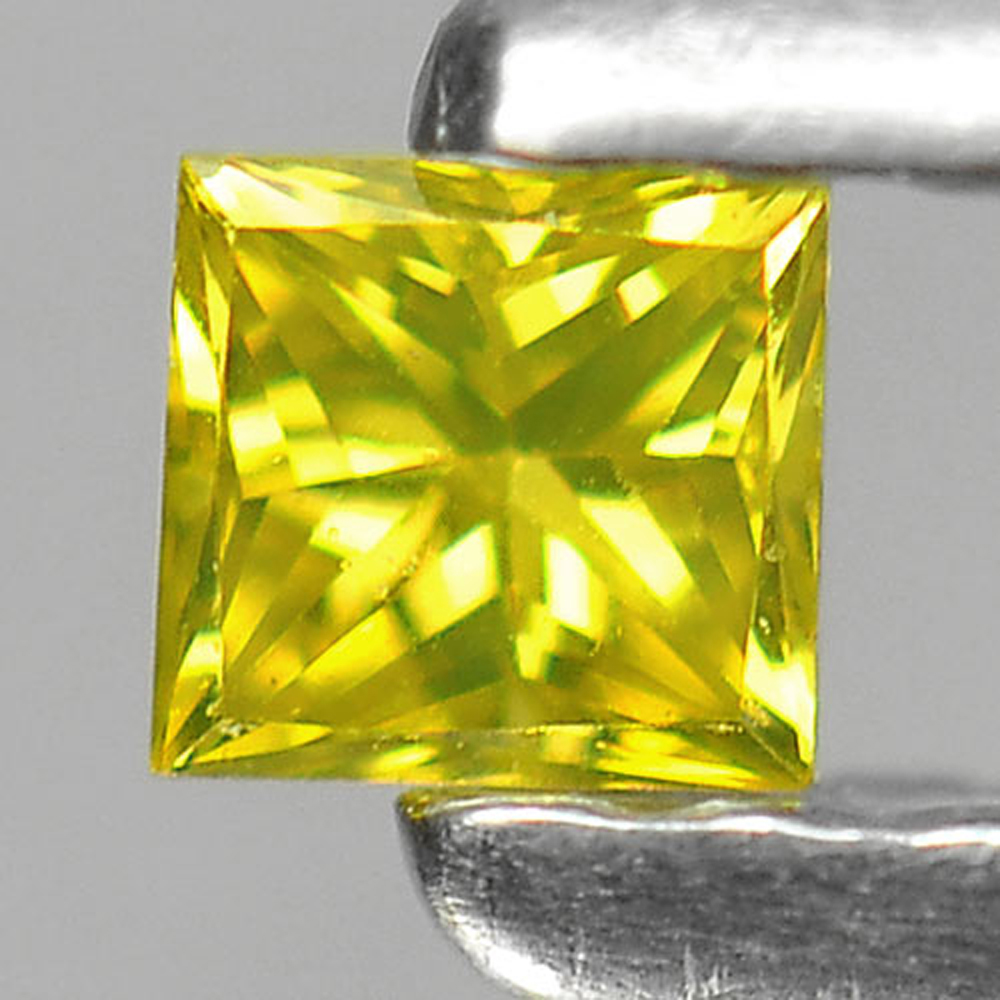 Baguette Princess Cut 0.10 Ct. Good Color Natural Yellow Loose Diamond