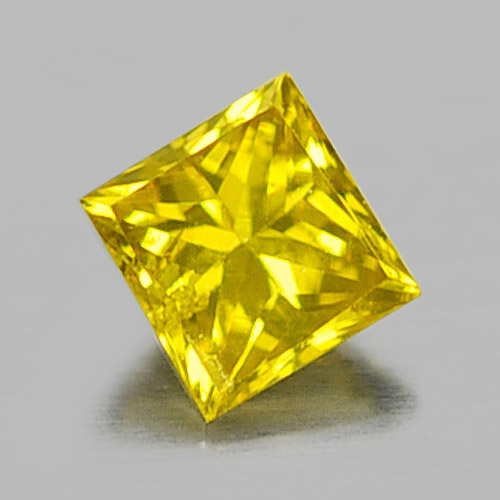 Baguette Princess Cut 0.11 Ct. Natural Good Color Yellow Loose Diamond Belgium