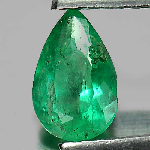 0.47 Ct. Pear Natural Gemstone Green Emerald From Columbia