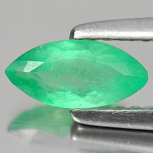 Green Emerald 0.49 Ct. Marquise Shape 8 x 3.8 x 3 Mm. Natural Gemstone Unheated