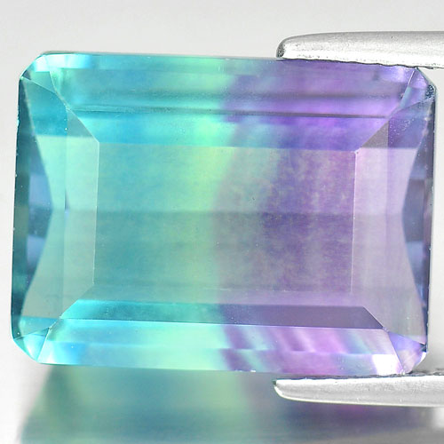 Fluorite Multi-Color 15.87 Ct. VVS Octagon 16.4 x 12.3 Mm. Natural Unheated Gem