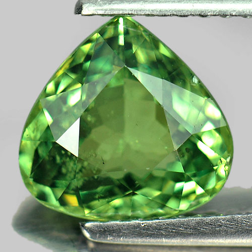 Certified Green Demantoid Garnet 2.29 Ct. Pear 8.25 x 8.55 Mm. Natural Gemstone