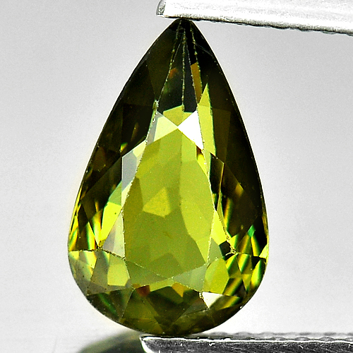 Green Demantoid Garnet 2.45 Ct. Pear Shape 11 x 7 Mm. Natural Gemstone Unheated