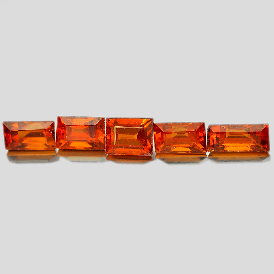 4.25 Ct. 5 Pcs. Natural Orange Spessartine Garnet Gems