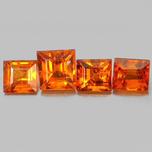 2.11 Ct. 4 Pcs. Natural Orange Spessartine Garnet Gems