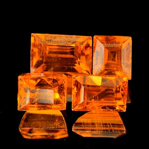 1.91 Ct. 4 Pcs. Natural Orange Spessartine Garnet Gems