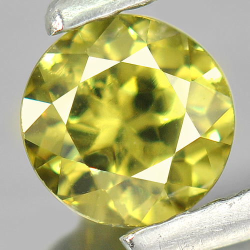 Demantoid Garnet Yellowish Green 0.62 Ct. Round 4.9 Mm Natural Gemstone Unheated