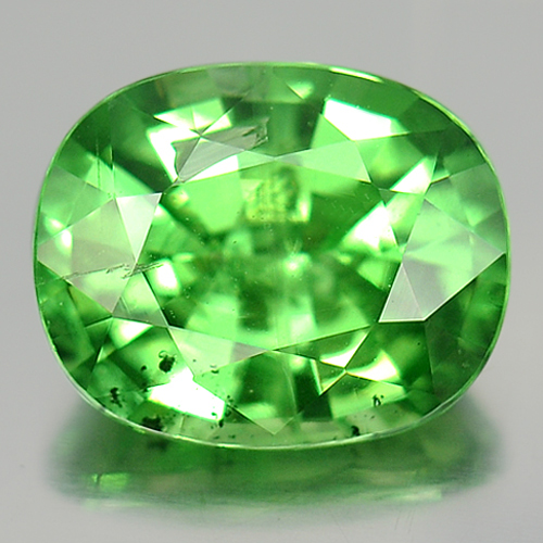 Green Tsavorite Garnet 1.37 Ct. Oval Shape 7.3 x 6 Mm. Natural Gemstone Unheated
