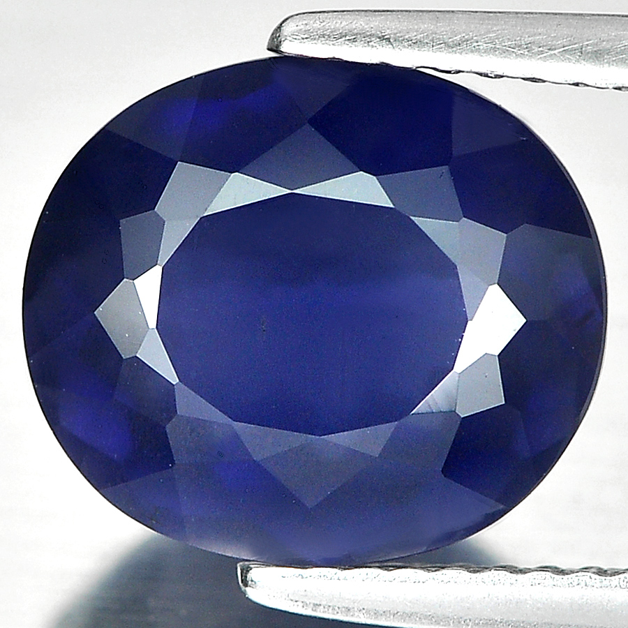 Unheated 4.31 Ct. Natural Gemstone Violet Blue Iolite Oval Shape 11.5 x 10 Mm.