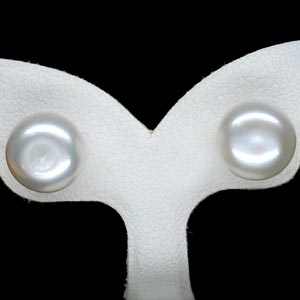 12.07 Ct. Cute Natural White Color Pearl Silver Earring