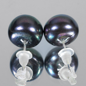 11.68 Ct. Nice Natural Multi Color Pearl Silver Earring