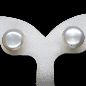 11.86 Ct. Cute Natural White Color Pearl Silver Earring