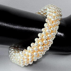 Beautiful 169.25 Ct. Natural White Pearl Bracelets Unheated