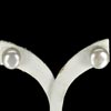 14.10 Ct. Natural White Pearl Round Cabochon Silver Earring Unheated