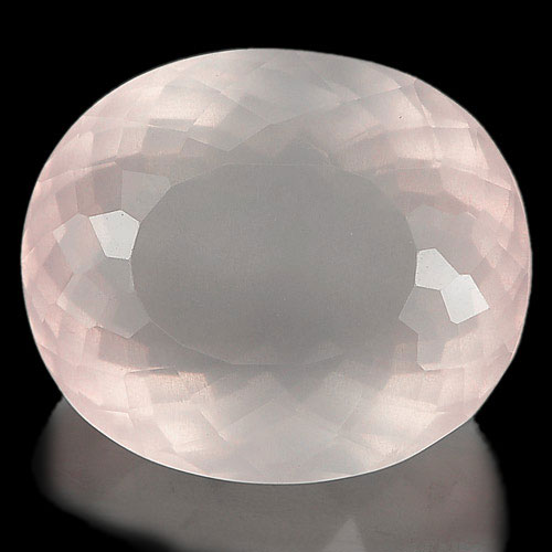 Rose Pink Quartz 37.44 Ct. VVS Oval Shape 24 x 20 Mm. Natural Gemstone Brazil