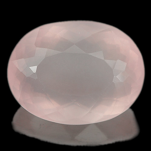 Rose Pink Quartz 32.44 Ct. VVS Oval Shape 23 x 17.6 Mm. Natural Gemstone Brazil