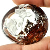 Brown White Quartz 100 Ct. Carving Butterfly Natural Inner Moss Fancy Cabochon