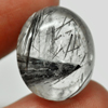 Unheated 18.00 Ct. Natural Gem Black Rutilated Quartz Oval Cabochon Unheated 18.00 Ct. Natural Gem Black Rutilated Quartz Oval Cabochon